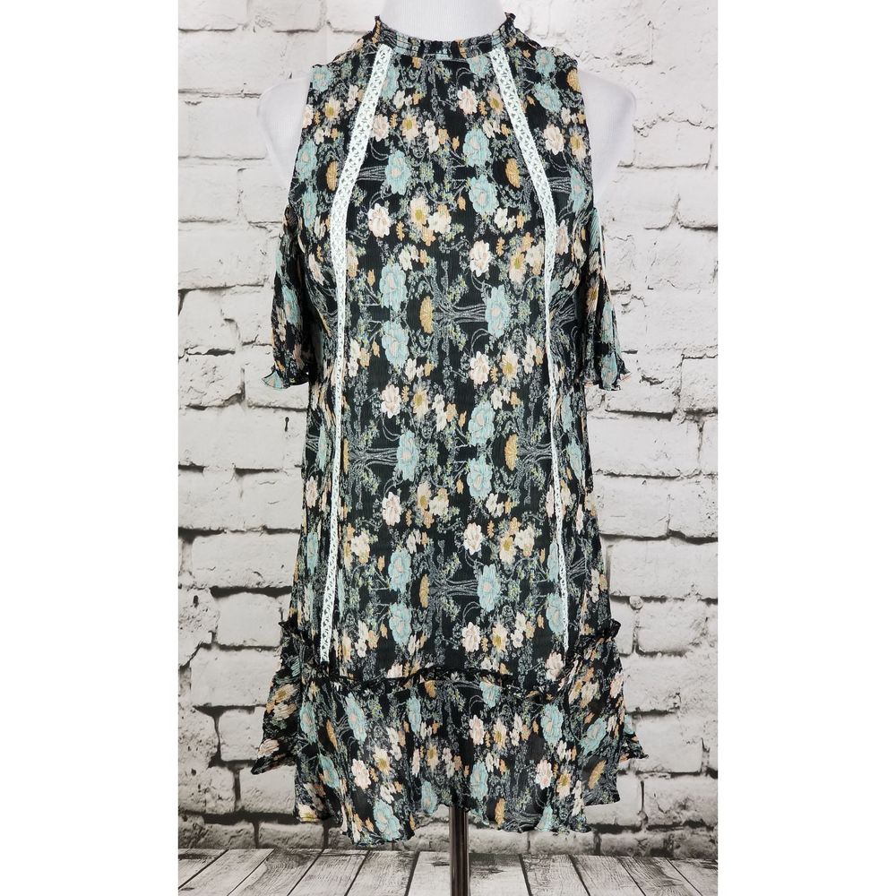 FOXIEDOX Boho Cottage Coquette Floral Mini Dress Whimsygoth Fairy Size XS NWT